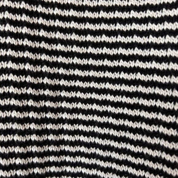 Cabi Sweater Womens Size XXS Black & White Stripe Split Front & Back Turtle Neck - Picture 8 of 16
